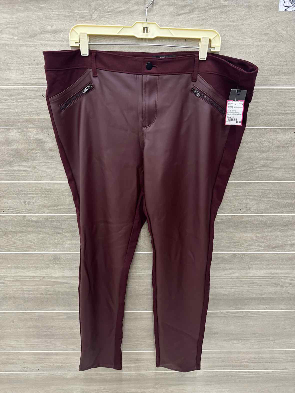Mossimo Size 18 Burgundy Womens Pants