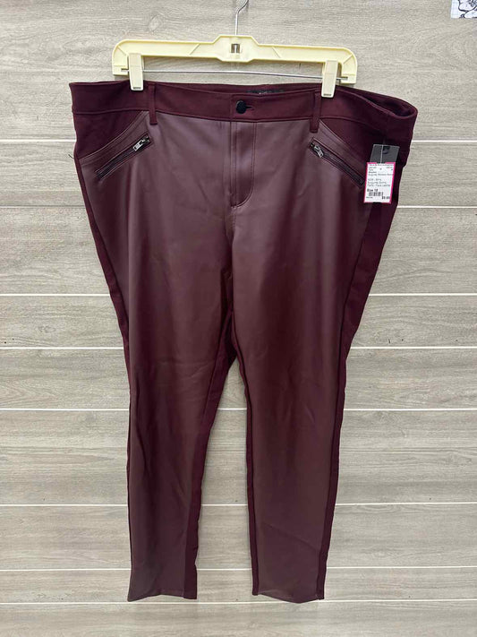 Mossimo Size 18 Burgundy Womens Pants