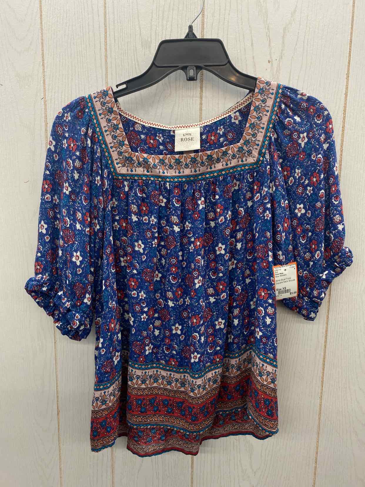 Knox Rose Blue Womens Size XS Shirt