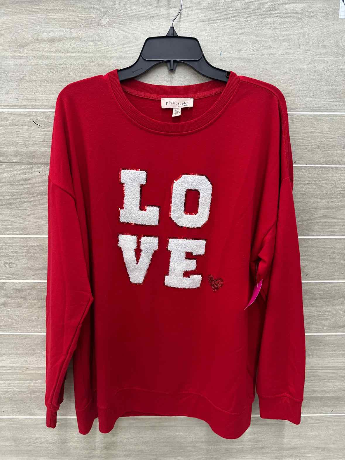Philosophy Size XL Red Womens Sweatshirt