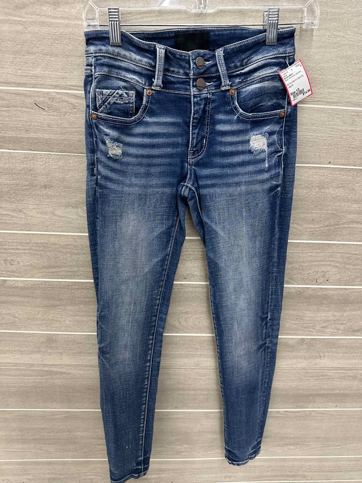 Buckle Black Blue Womens Women Size 1/2 Jeans