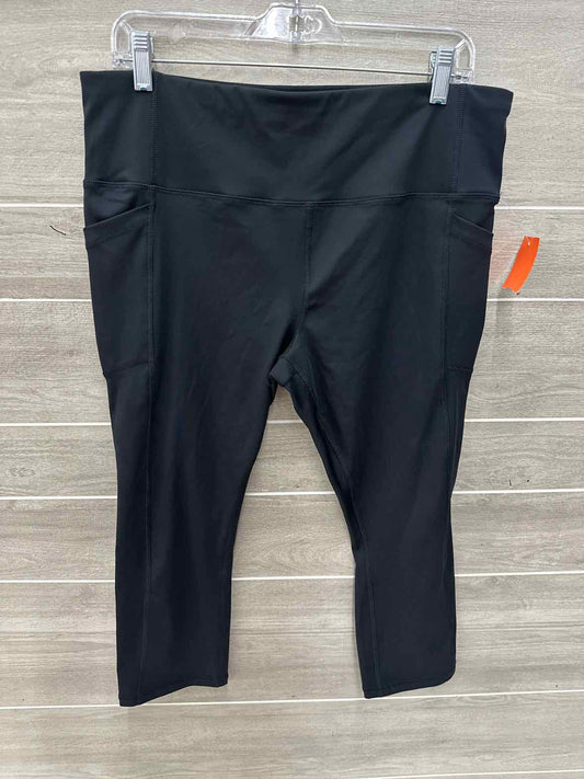 Avia Black Womens Women Size XL Leggings