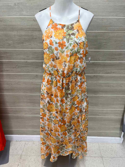 Lush Size 8/10 Orange Womens Dress