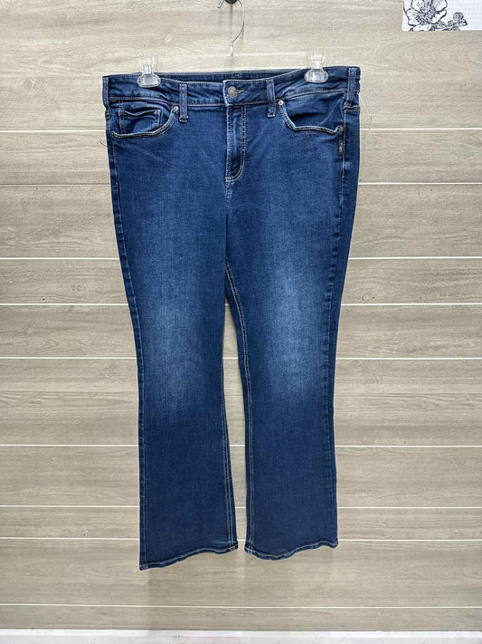 Silver Size 16 Long Blue Womens Jeans