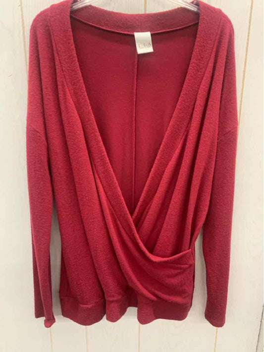 LIA Red Womens Size L/XL Shirt