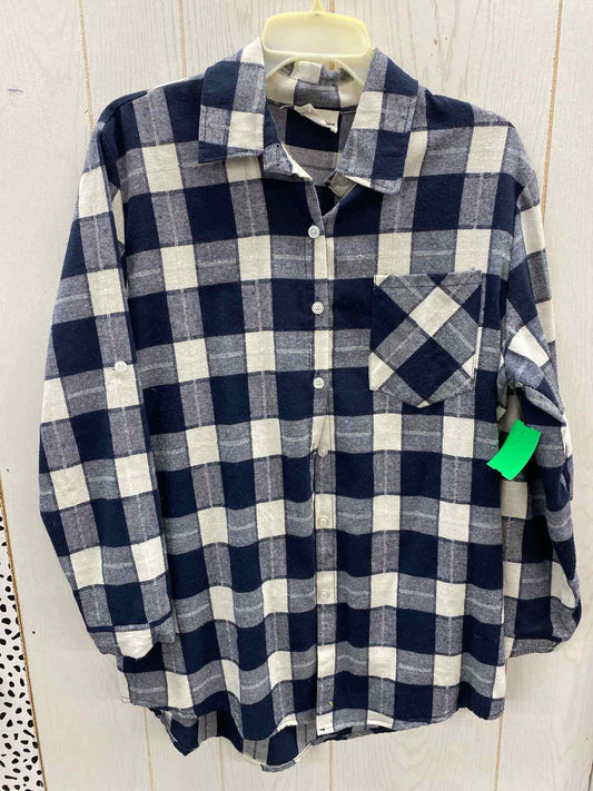 Ellie Autumn Navy Womens Size L Shirt