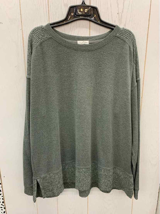 Cotton Bleu Olive Womens Size L Shirt