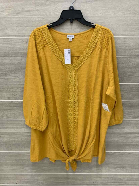 Ave Yellow Womens Size 22/24 Shirt