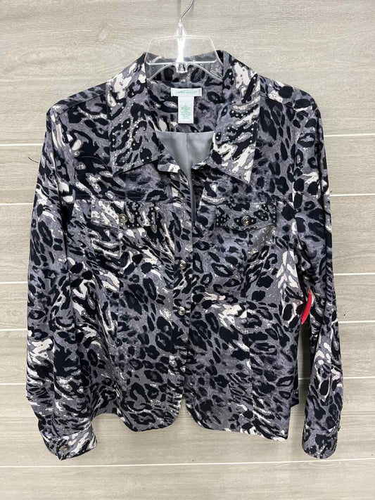 Laura Ashley Gray Womens Women Size 12/14 Blazer