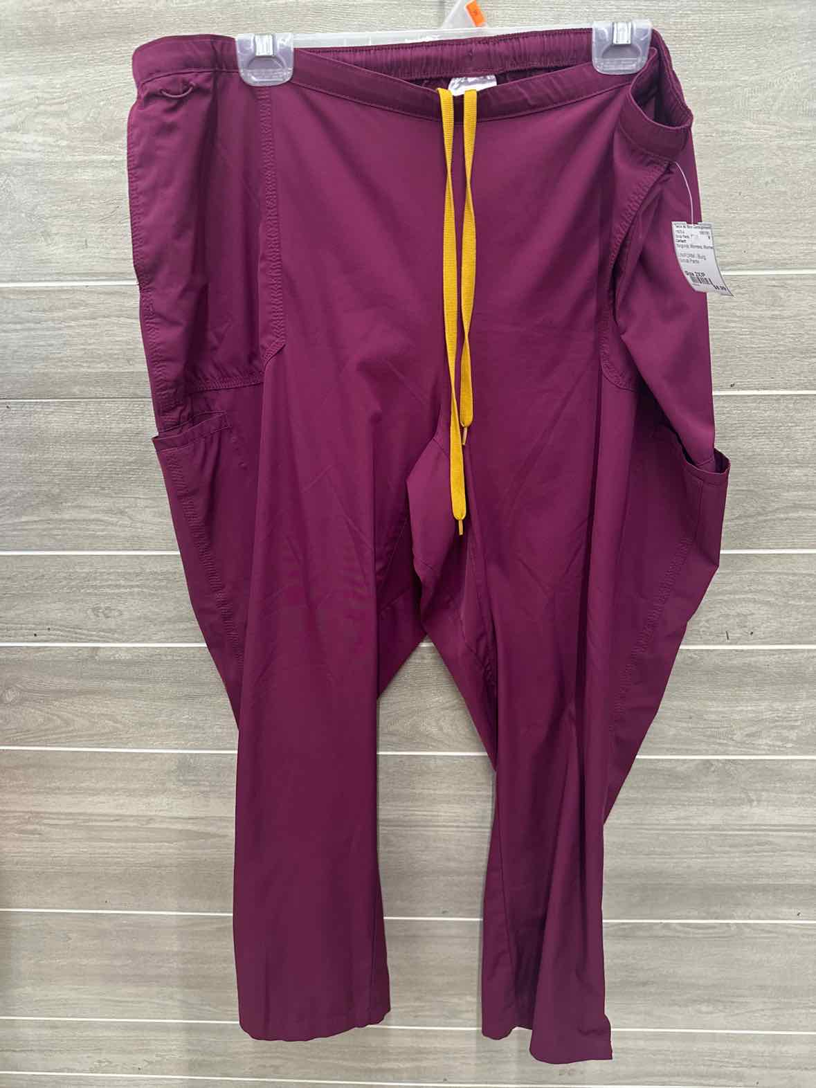 Carhartt Size 2X/P Burgundy Womens Scrub Pants