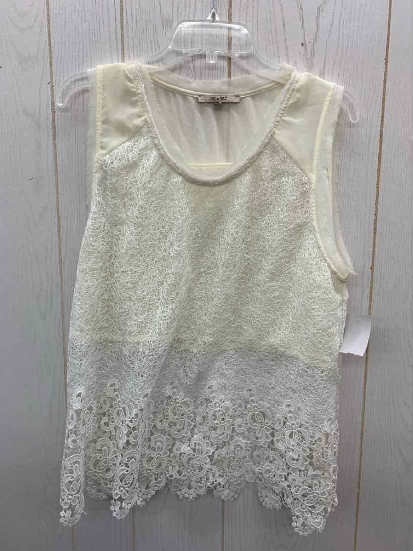 Miss Me Cream Womens Size L Tank Top