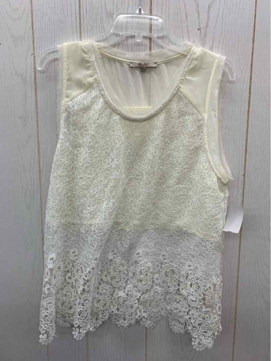 Miss Me Cream Womens Size L Tank Top