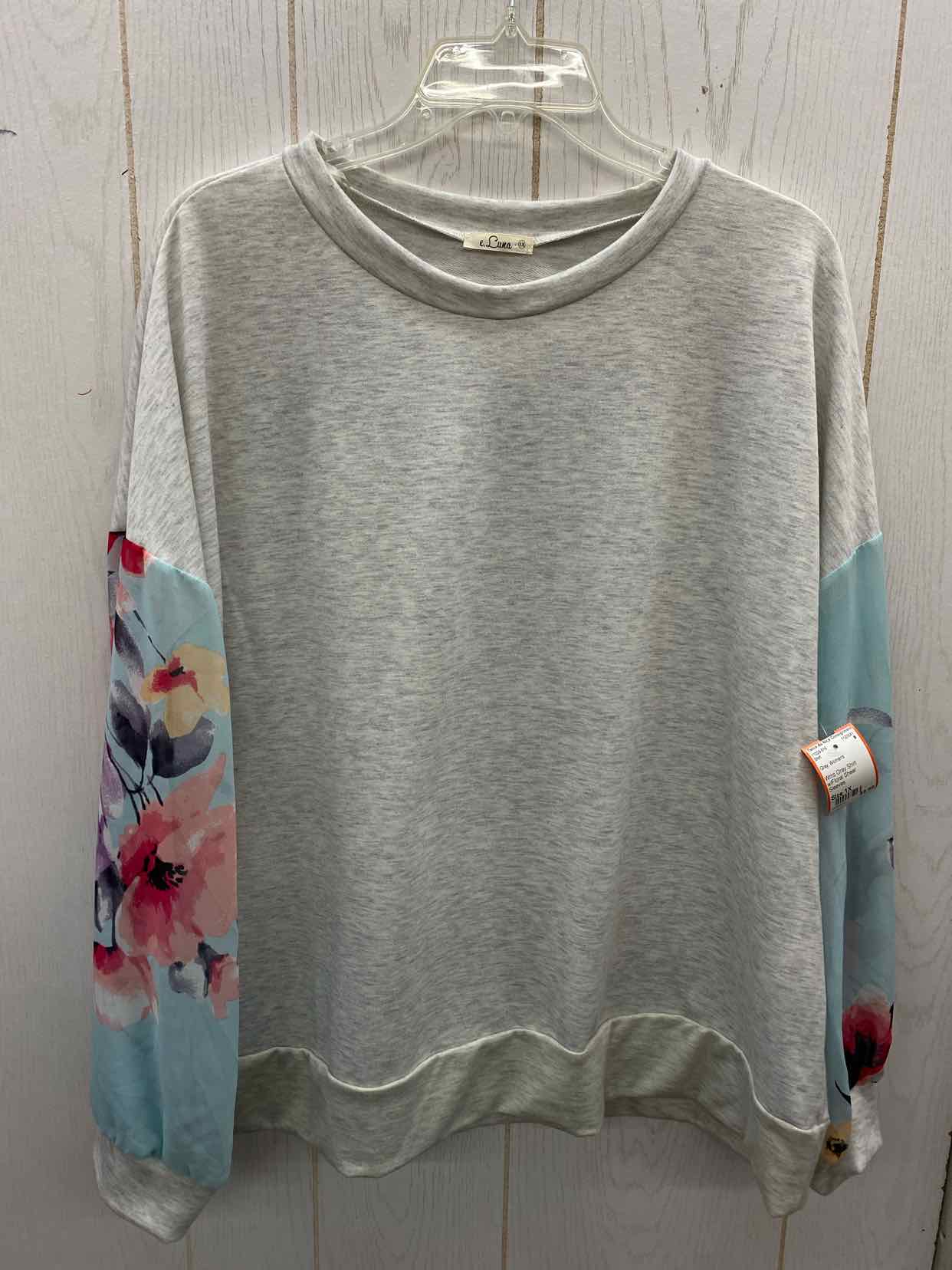 Gray Womens Size 1X Shirt