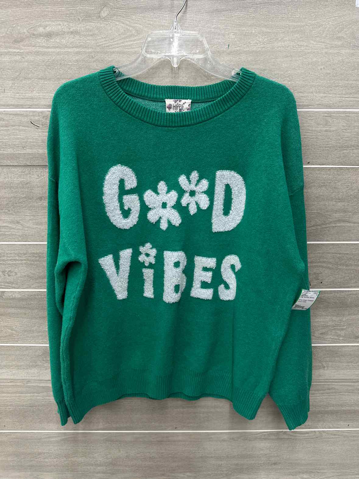 Hippie Rose Size L Gray Womens Sweater