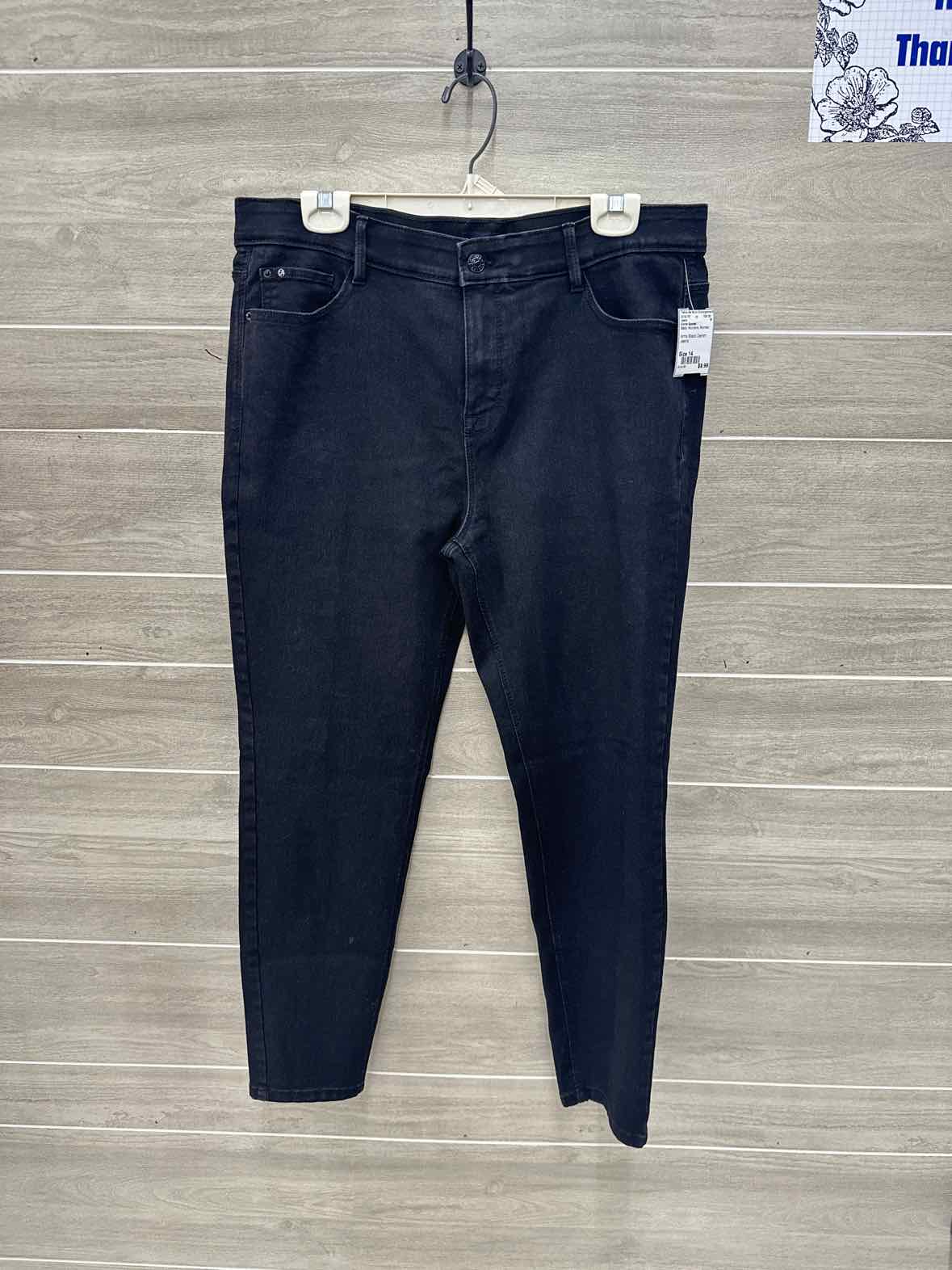 Curve Appeal Black Womens Women Size 14 Jeans