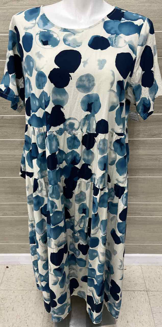 Blue Womens Women Size 3X Dress