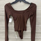 AERIE Brown Womens Women Size Small Bodysuit