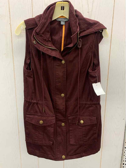 Market & Spruce Burgundy Womens Size Small Vest