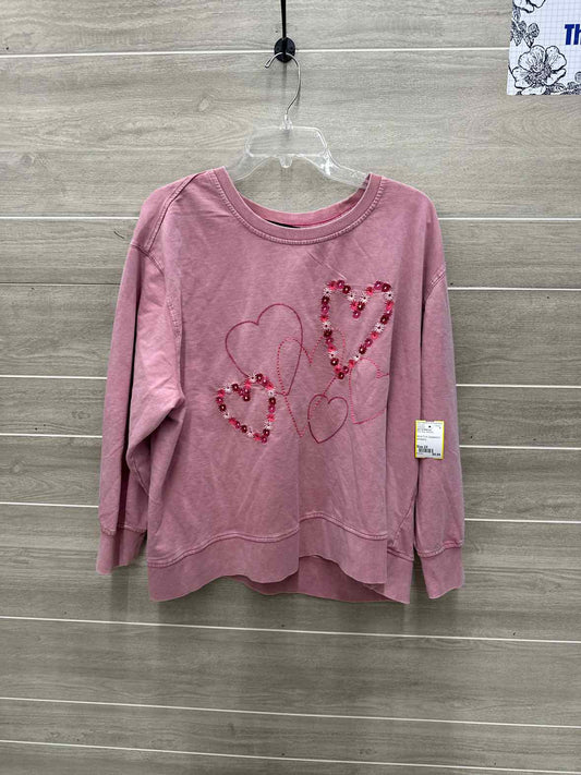 Jane & Delancey Size 2X Pink Plus Sweatshirt
