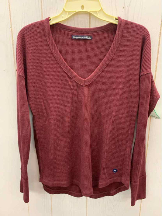 Abercrombie & Fitch Burgundy Womens Size XS Shirt