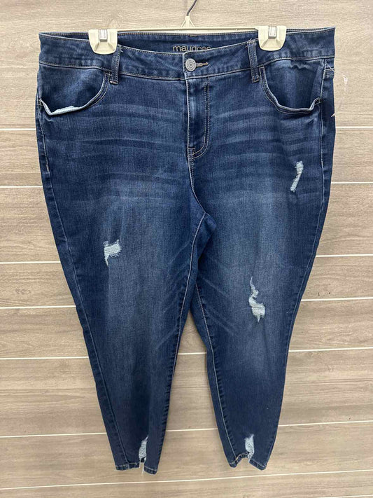 Maurices Blue Womens Women Size 16 Short Jeans