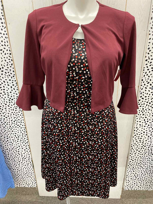 Percpetions Burgundy Womens Size 12 Dress