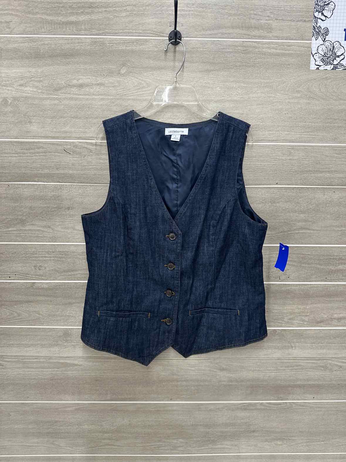 Liz Claiborne Size L Blue Womens Vest