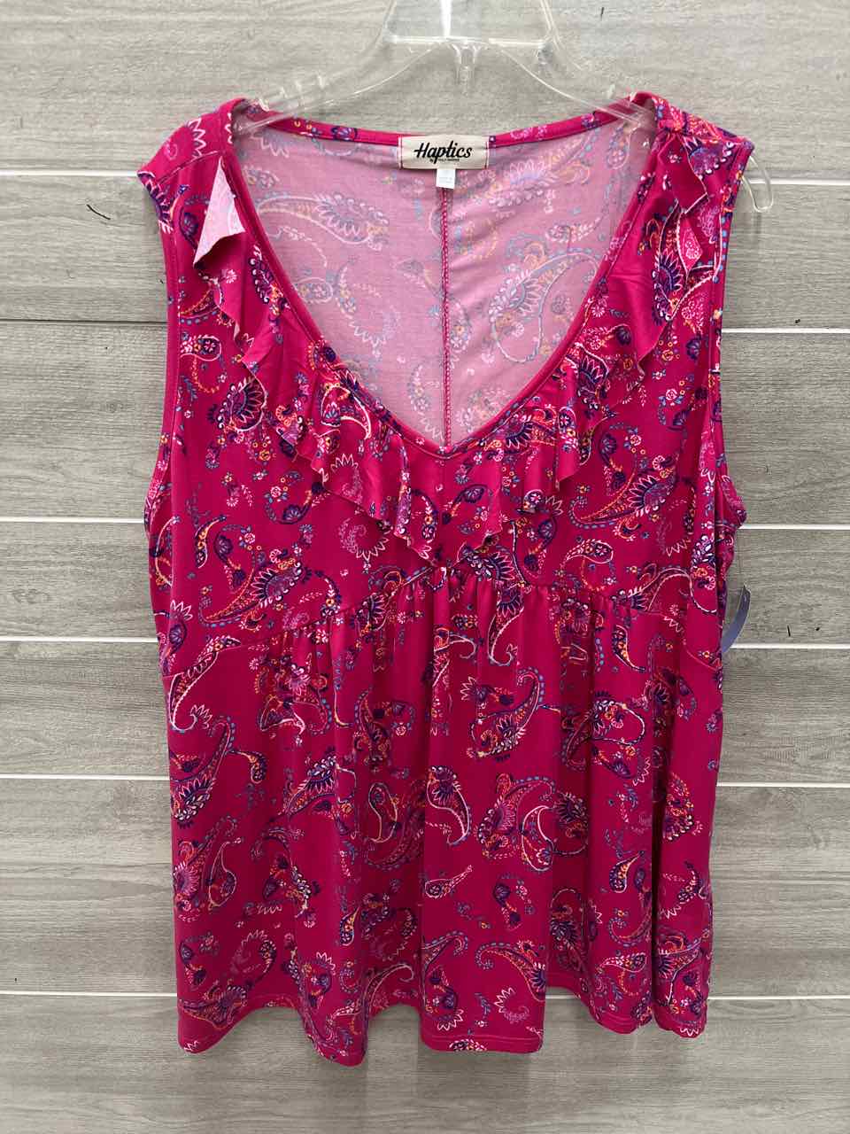 Haptics Size 2X Pink Plus Tank Top