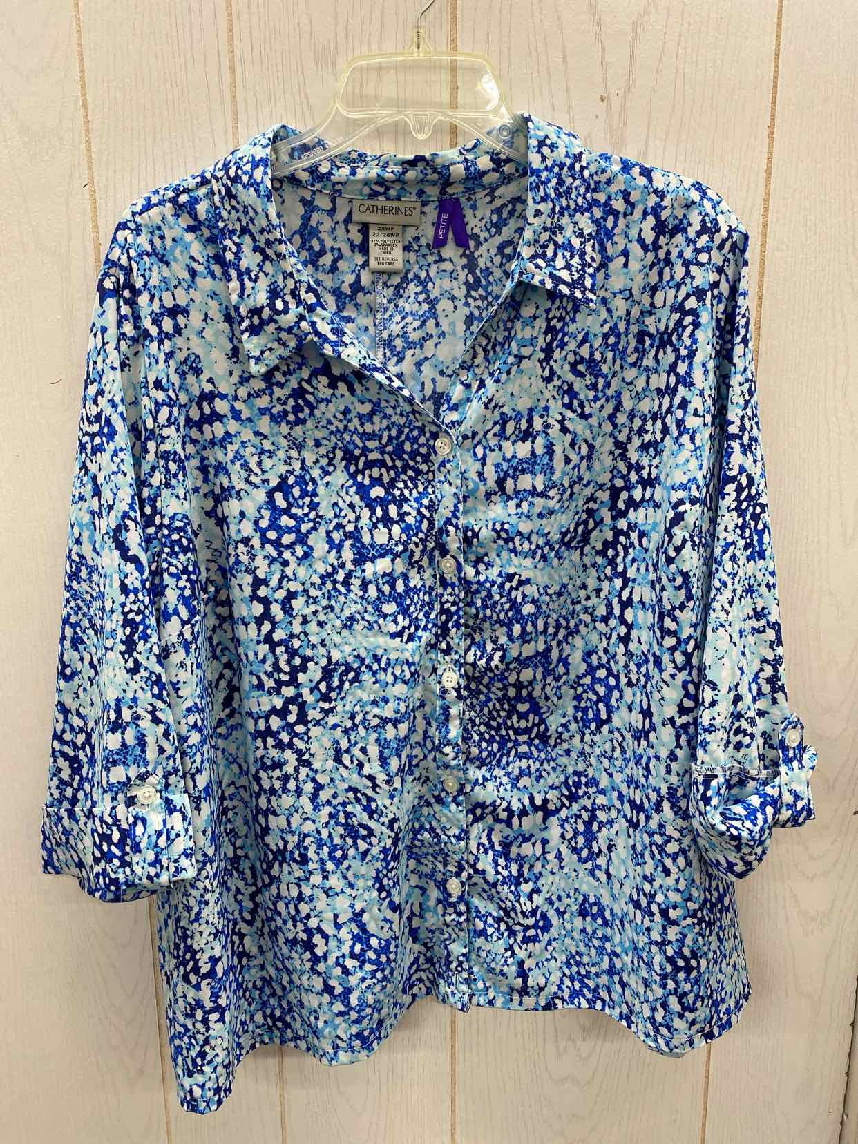 Catherines Blue Womens Size 2X/P Shirt