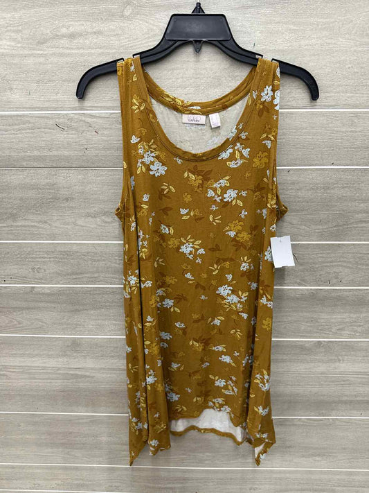 LOGO Size M/L Mustard Womens Tank Top