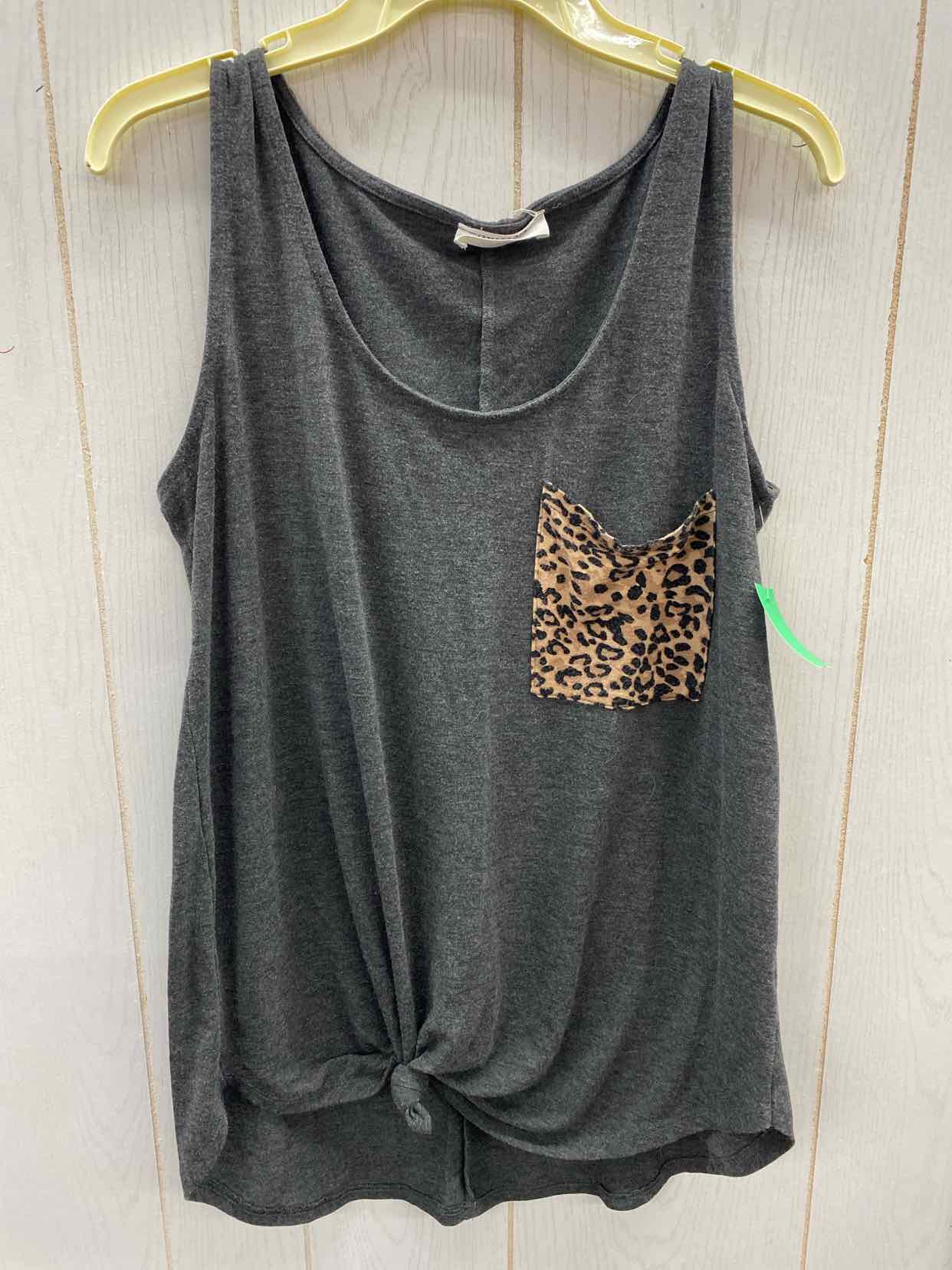 Zenana Gray Womens Size M Tank Top