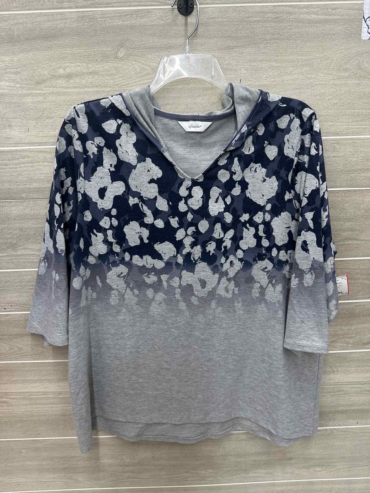CJ Banks Size 2X Gray Plus Shirt