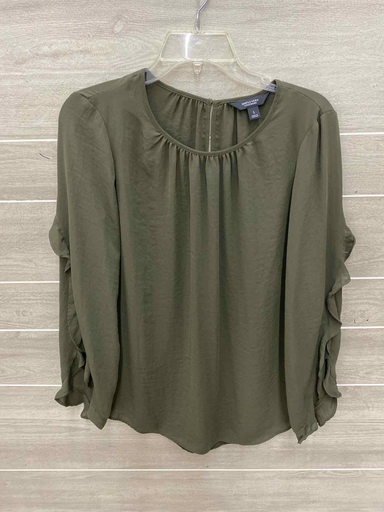 Simply Vera Olive Womens Size Small Shirt