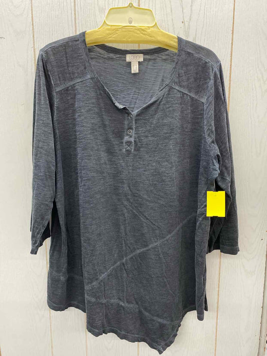 LOGO Gray Womens Size L Shirt