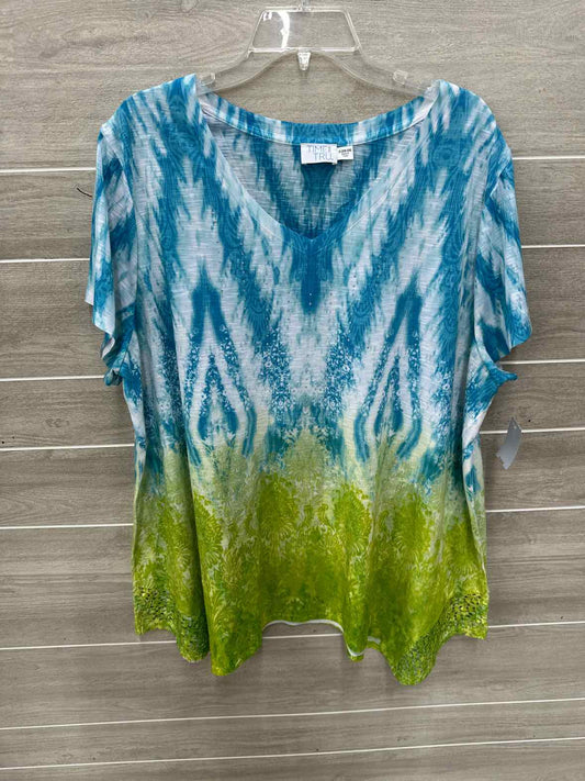 Time & Tru Blue Womens Women Size 2X Shirt