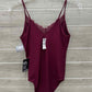 Express Size S Burgundy Womens Bodysuit