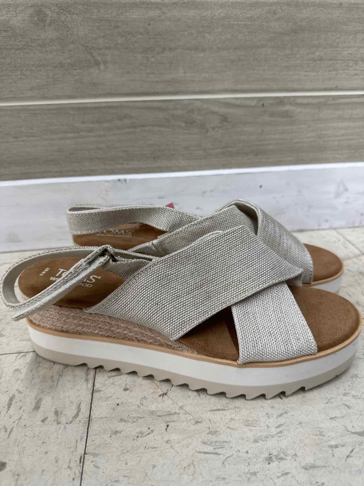 TOMS US Shoe Size 9 Beige Womens Sandals