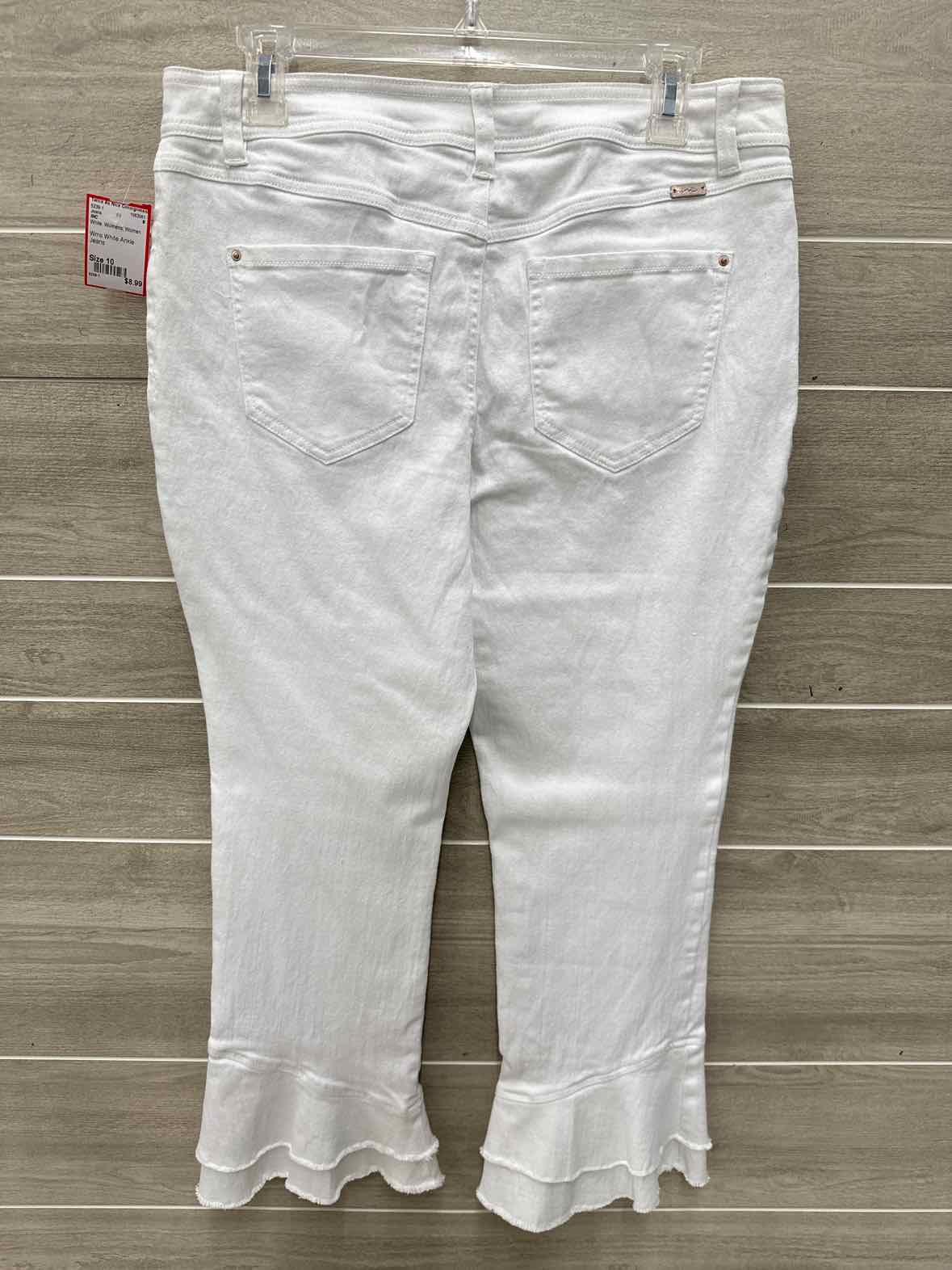INC Size 10 White Womens Jeans