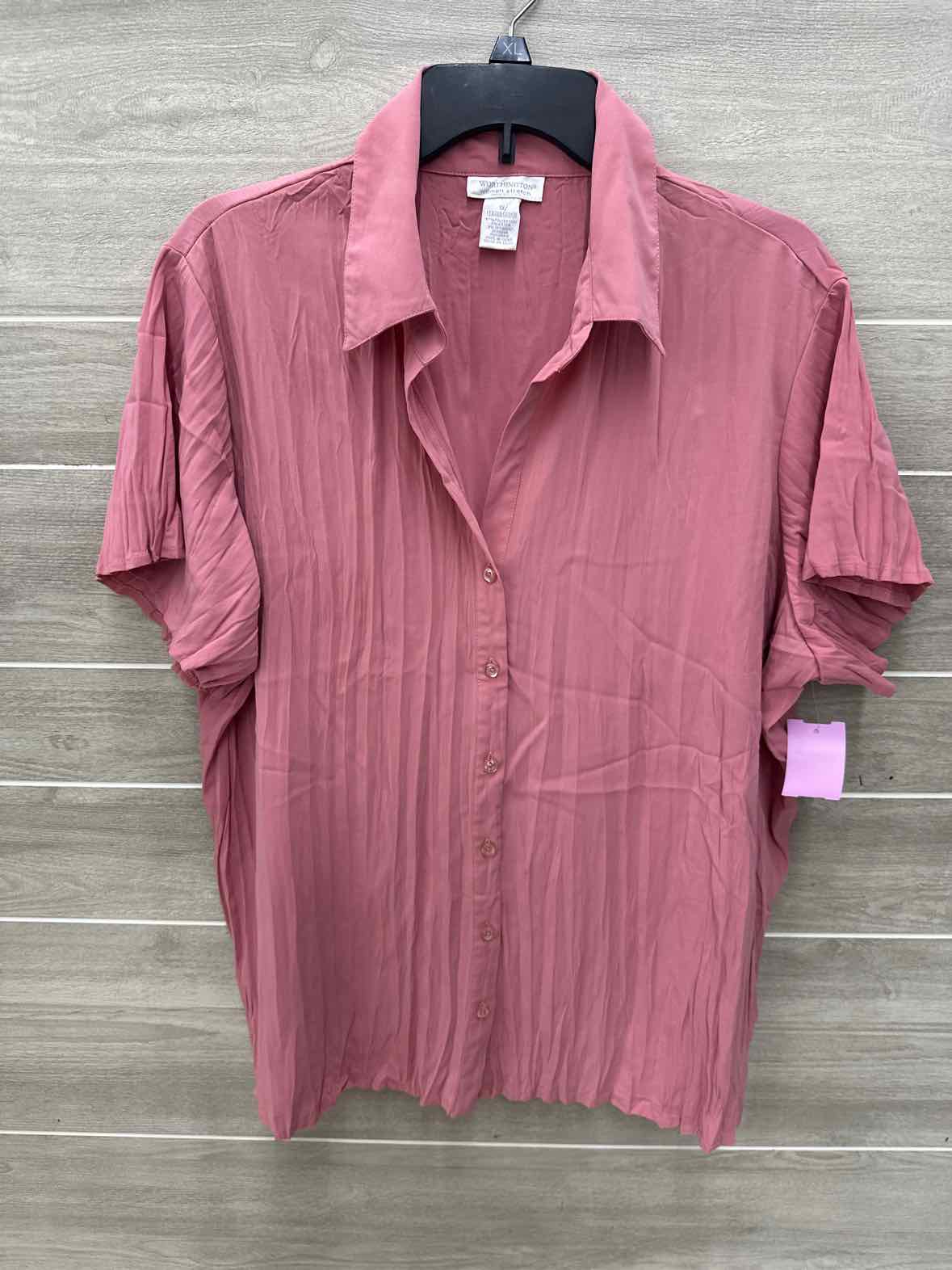 Worthington Pink Womens Size 1X Shirt