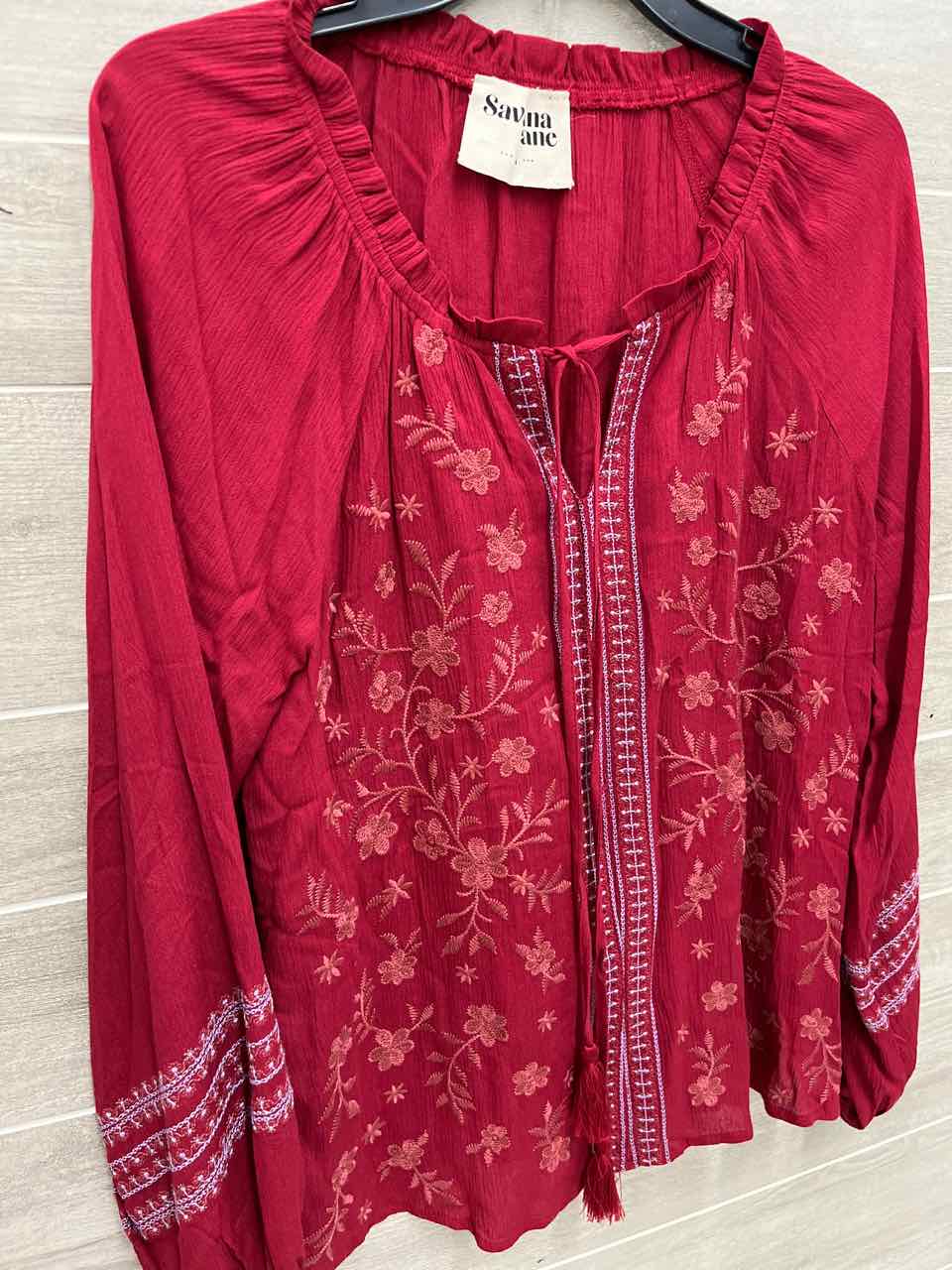 Savanna Jane Red Womens Women Size M Shirt
