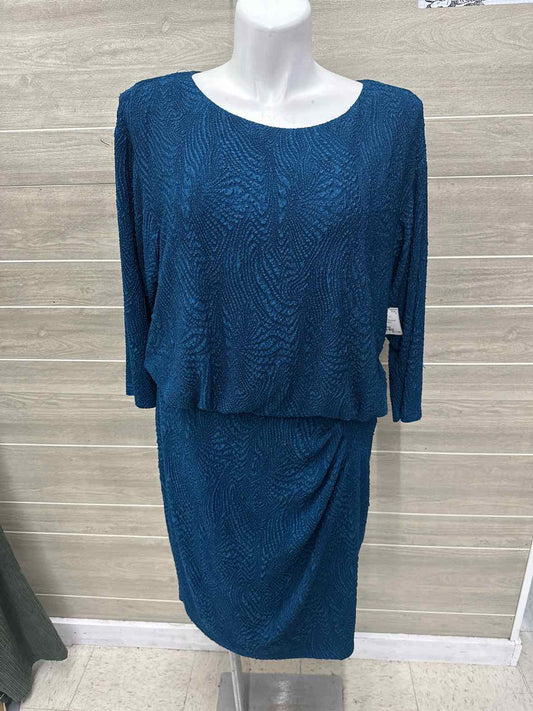 London Times Size 16W Teal Plus Dress