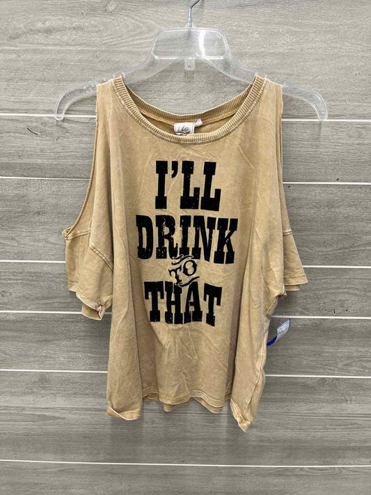 White Crow Size S Tan Womens Shirt