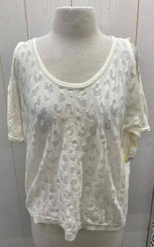 J Lopez Cream Womens Size M Shirt