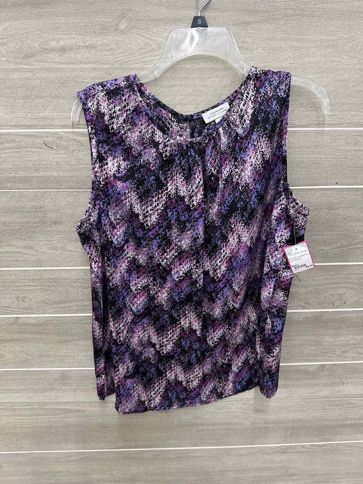Tahari Size L Purple Womens Tank Top
