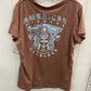 American Fighter Brown Womens Size XL Shirt