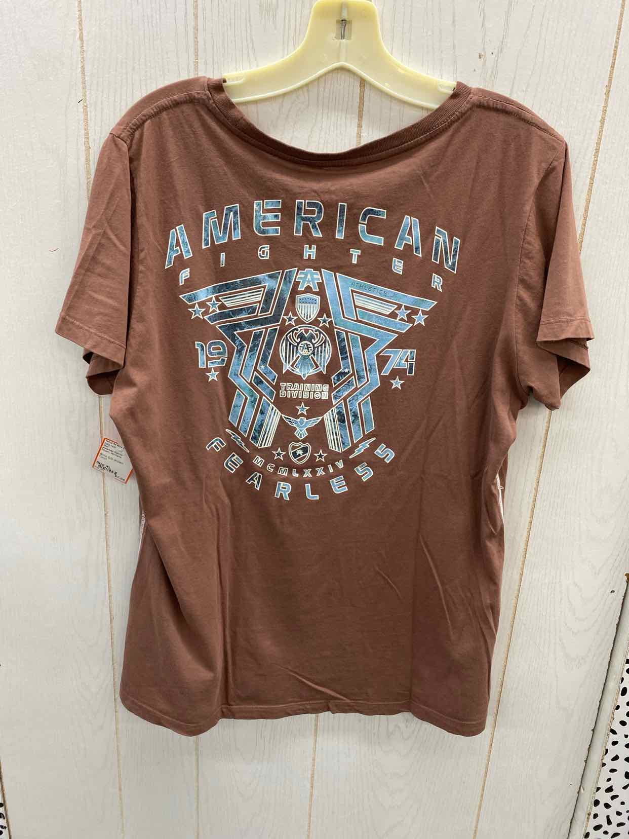 American Fighter Brown Womens Size XL Shirt