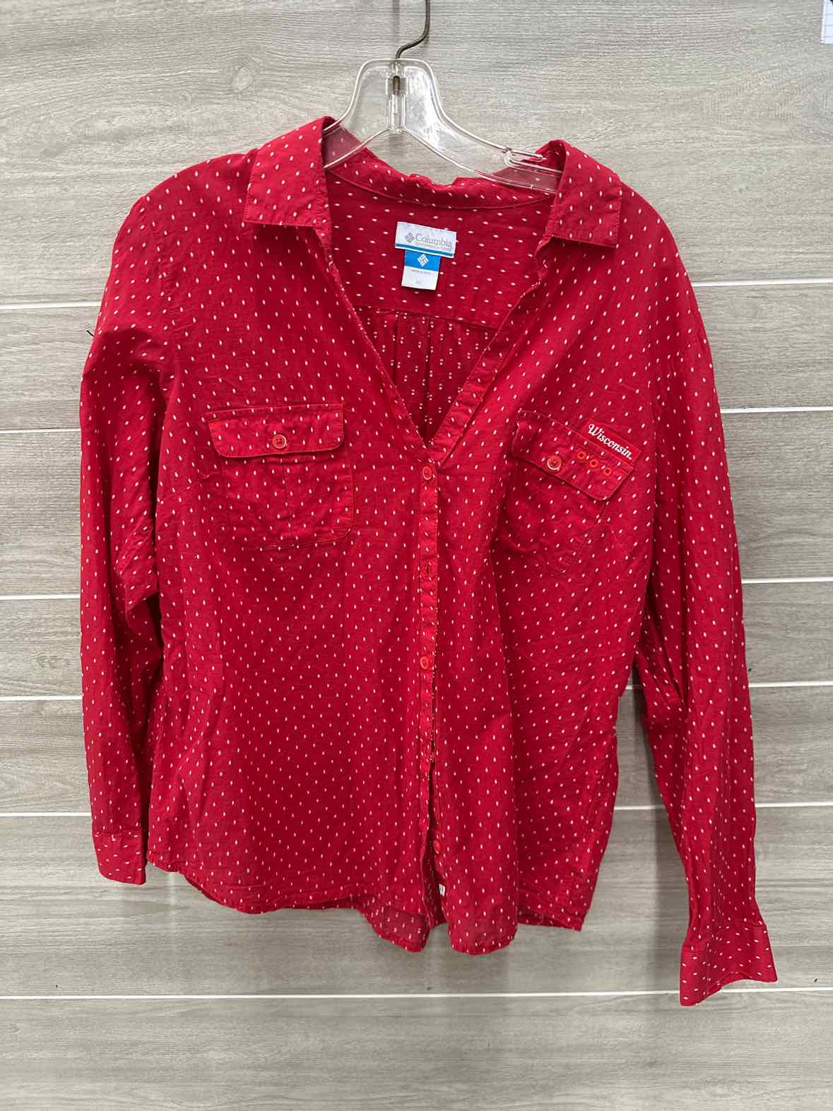 Columbia Size XL Red Womens Shirt