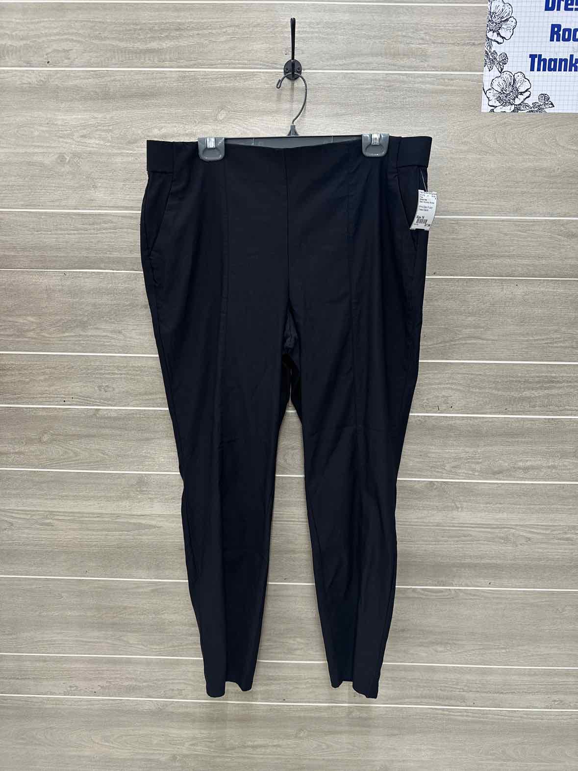 Simply Vera Black Womens Women Size 16 Pants