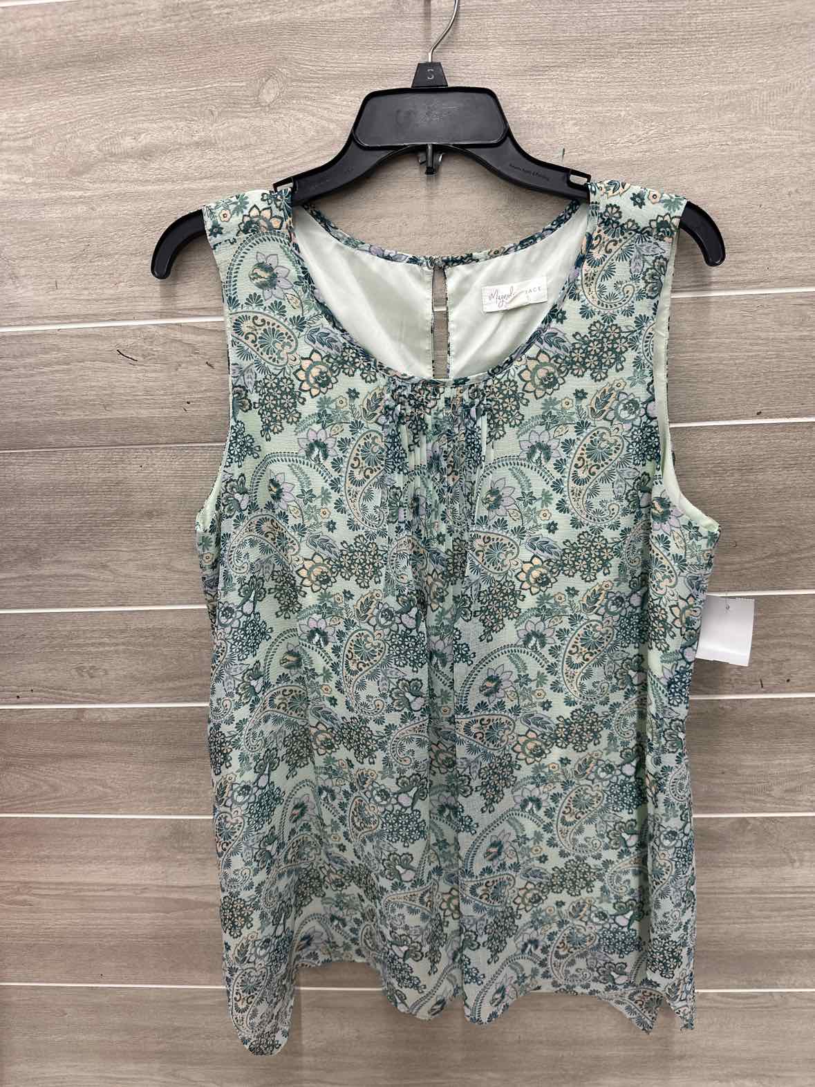 Magnolia Grace Size XL Green Womens Tank Top