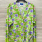 Crest Green Womens Women Size M Scrub Top